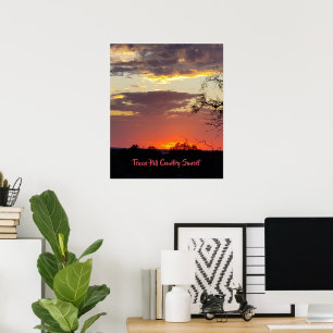 Texas Scenic Sunset  Poster Paper (Matte)