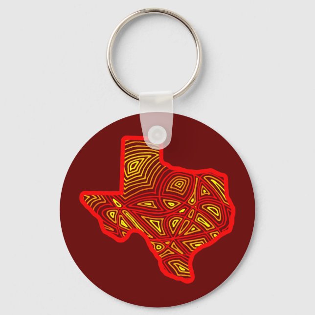 Texas Scribbleprint Key Ring (Front)