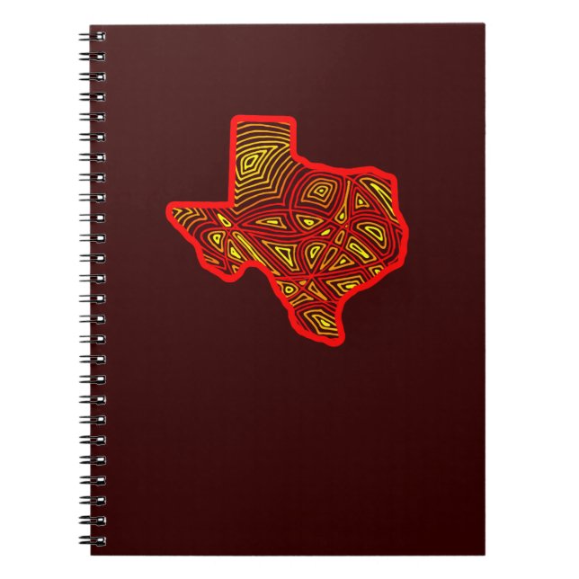 Texas Scribbleprint Spiral Notebook (Front)