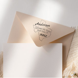 Texas Script Family Name Self-inking Stamp