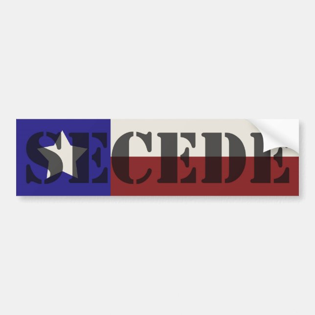 Texas SECEDE bumper sticker (Front)