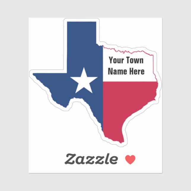 Texas Shape Flag Customisable (Sheet)