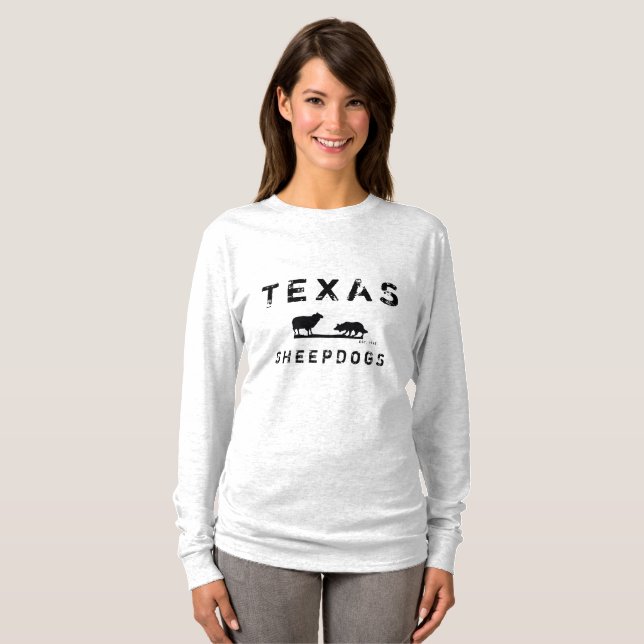 Texas Sheepdogs long sleeve t-shirt. T-Shirt (Front Full)