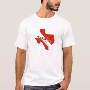 Texas Silhouette Diving Flag with Text kids T-Shirt