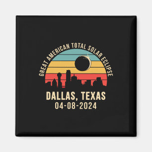 Texas Skyline Total Solar Eclipse 2024  Magnet