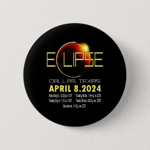 Texas Solar Eclipse 2024 Solar Eclipse Funny Texas 6 Cm Round Badge