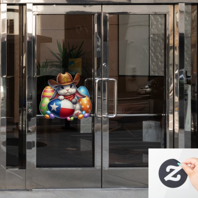 Texas/southwestern Easter bunny sheriff (Office Door)
