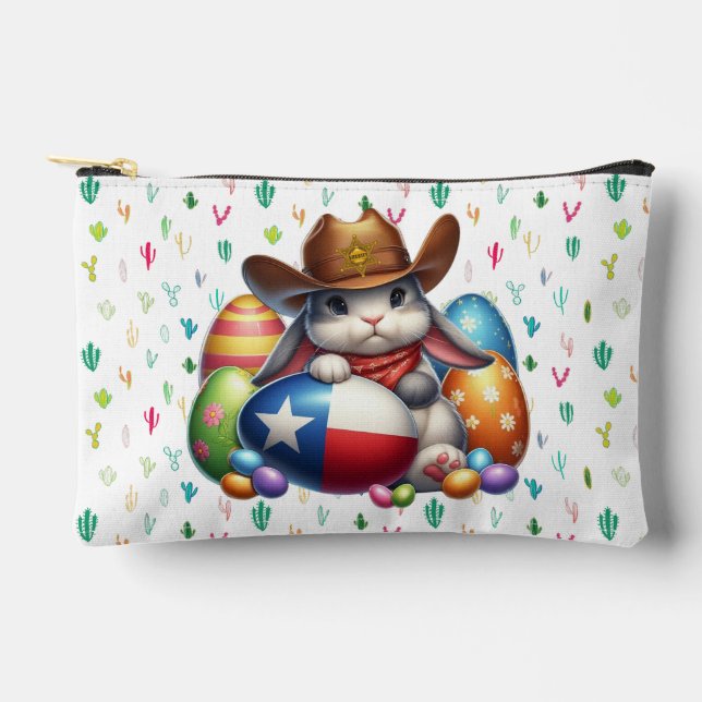 Texas/southwestern Easter bunny sheriff Accessory Pouch (Front)