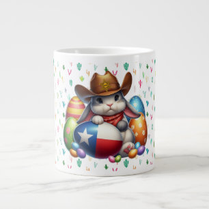 Texas/southwestern Easter bunny sheriff Large Coffee Mug