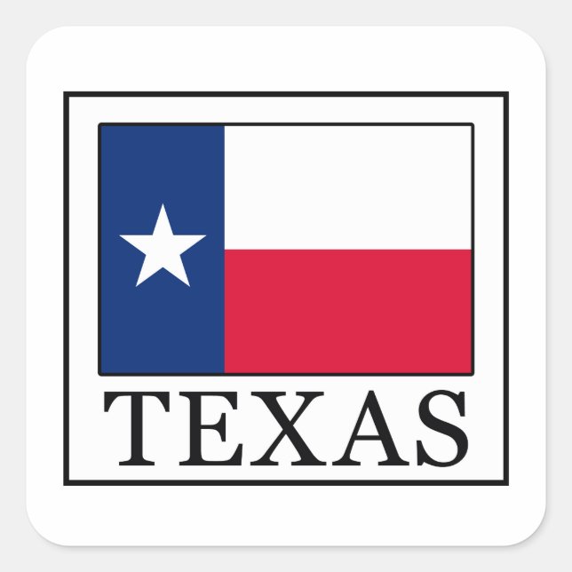 Texas Square Sticker (Front)