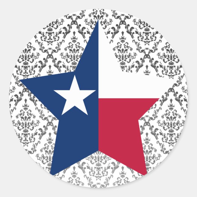 Texas Star Classic Round Sticker (Front)