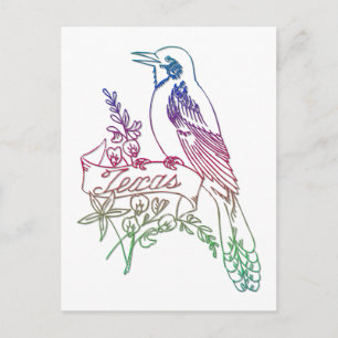 Texas State Bird - The Mockingbird Postcard