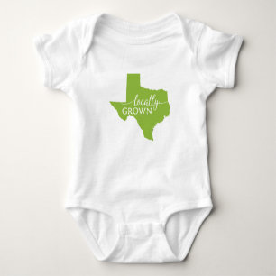 Texas State Bodysuit, Locally Grown in Texas Baby Bodysuit