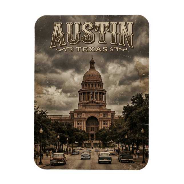 Texas State Capitol USA Magnet (Vertical)