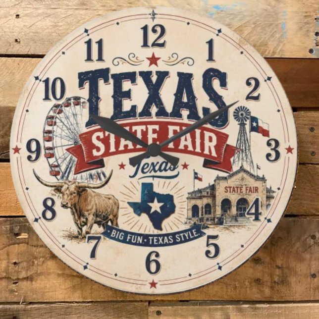 Texas State Fair  Festival Western Carnival  Large Clock (Creator Uploaded)