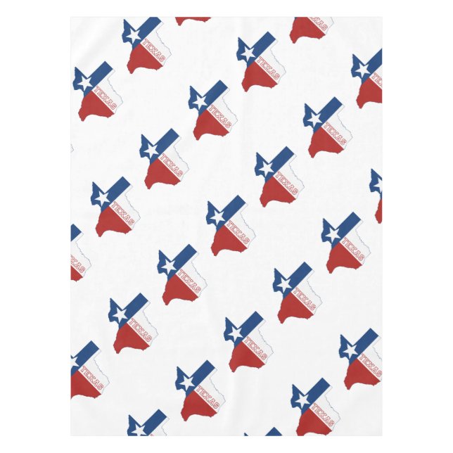 Texas State Flag and Map Tablecloth (Front)