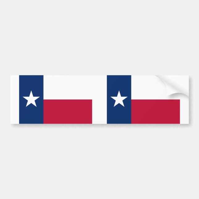 Texas State Flag Bumper Sticker (Front)