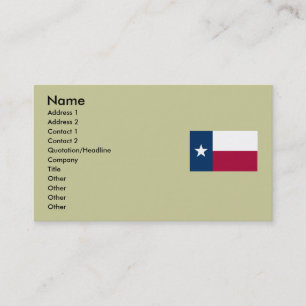 Texas State Flag Business Card