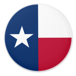 Texas State Flag Ceramic Knob