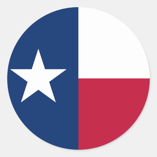 Texas State Flag Classic Round Sticker (Front)