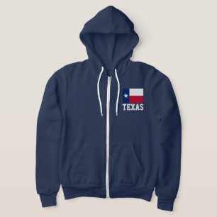 Texas state flag custom zipper hoodie for men