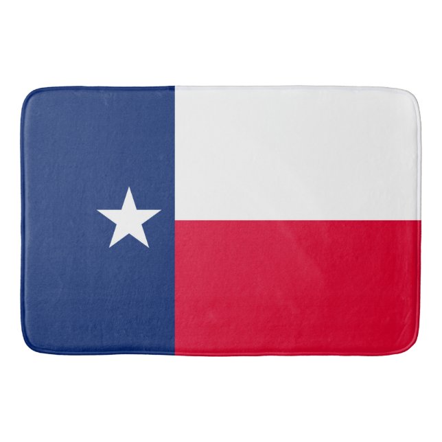 Texas State Flag Design Bath Mat (Front)