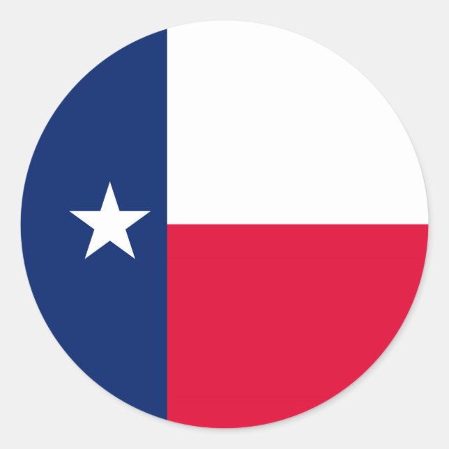 Texas State Flag Design Classic Round Sticker (Front)