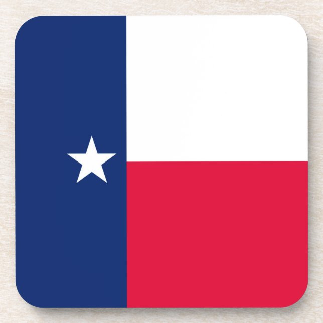 Texas State Flag Design Decor Coaster (Front)