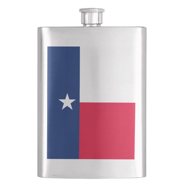 Texas State Flag Design Hip Flask (Front)