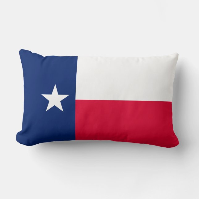 Texas State Flag Design Lumbar Cushion (Front)