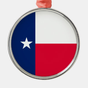 Texas State Flag Design Metal Tree Decoration