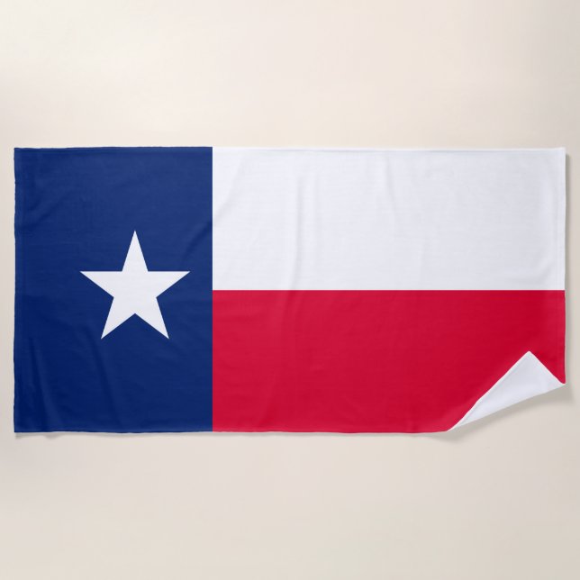 Texas State Flag Design on a Beach Towel (Front)