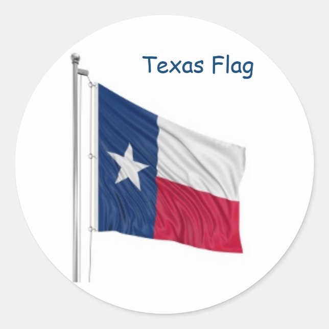 Texas State Flag Design Sticker (Front)