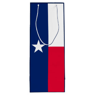 Texas State Flag Design Wine Gift Bag
