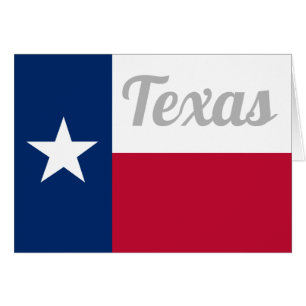 Texas state flag greeting card with custom text