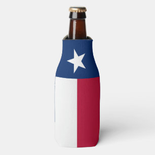 Texas state flag - high quality authentic colour bottle cooler