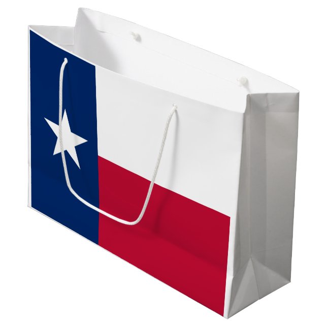 Texas state flag - high quality authentic colour large gift bag (Front Angled)