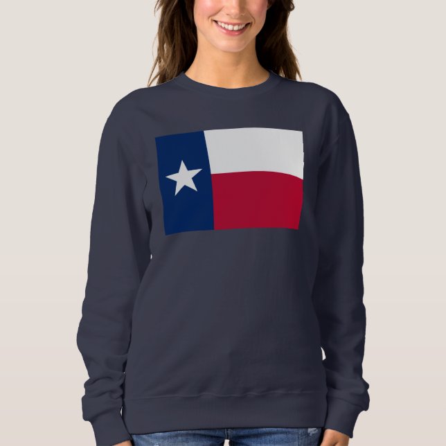 Texas state flag - high quality authentic colour sweatshirt (Front)