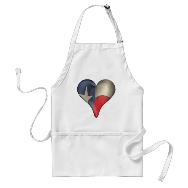 Texas State Flag In A Heart Standard Apron (Front)