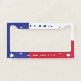 Texas  State Flag Map Licence Plate Frame