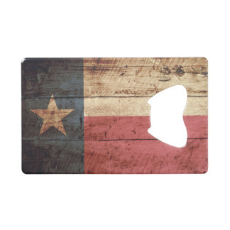 Texas State Flag on Old Wood Grain