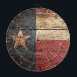 Texas State Flag on Old Wood Grain Dartboard<br><div class="desc">Feel free to modify the design according to your own preferences. You may change the design location, orientation, background colours and size. Also, you may add your own text, or slogan set its font, location and size, all in order to create the ultimate personal gift for you and your loved...</div>