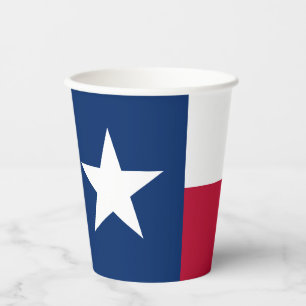 Texas State Flag Paper Cups