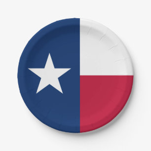 Texas State Flag Paper Plate