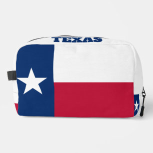 Texas state flag personalised toiletry travel bag