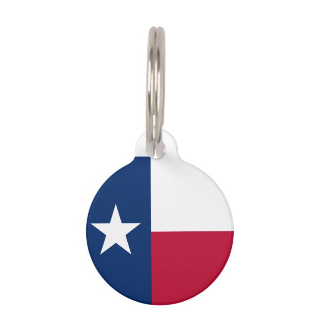 Texas State Flag Pet Tag (Back)