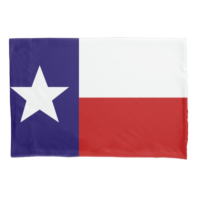 Texas State Flag Print Patriotic Pillowcase (Front)