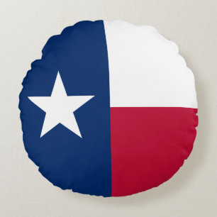 Texas State Flag Round Cushion