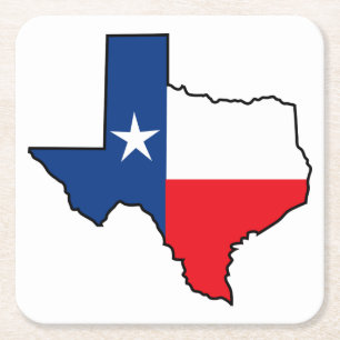 Texas State Flag Square Paper Coaster