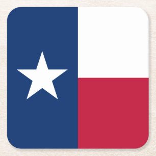 Texas State Flag Square Paper Coaster
